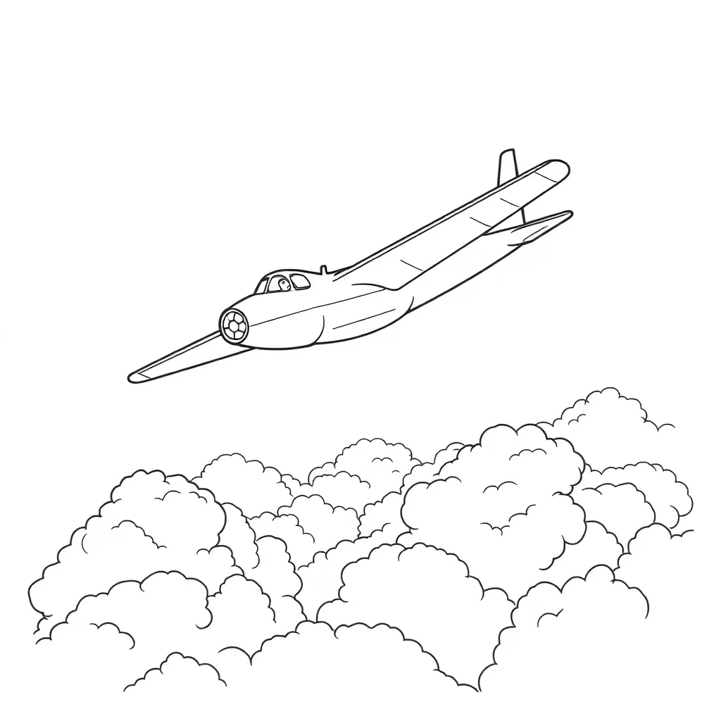 Airplane coloring page