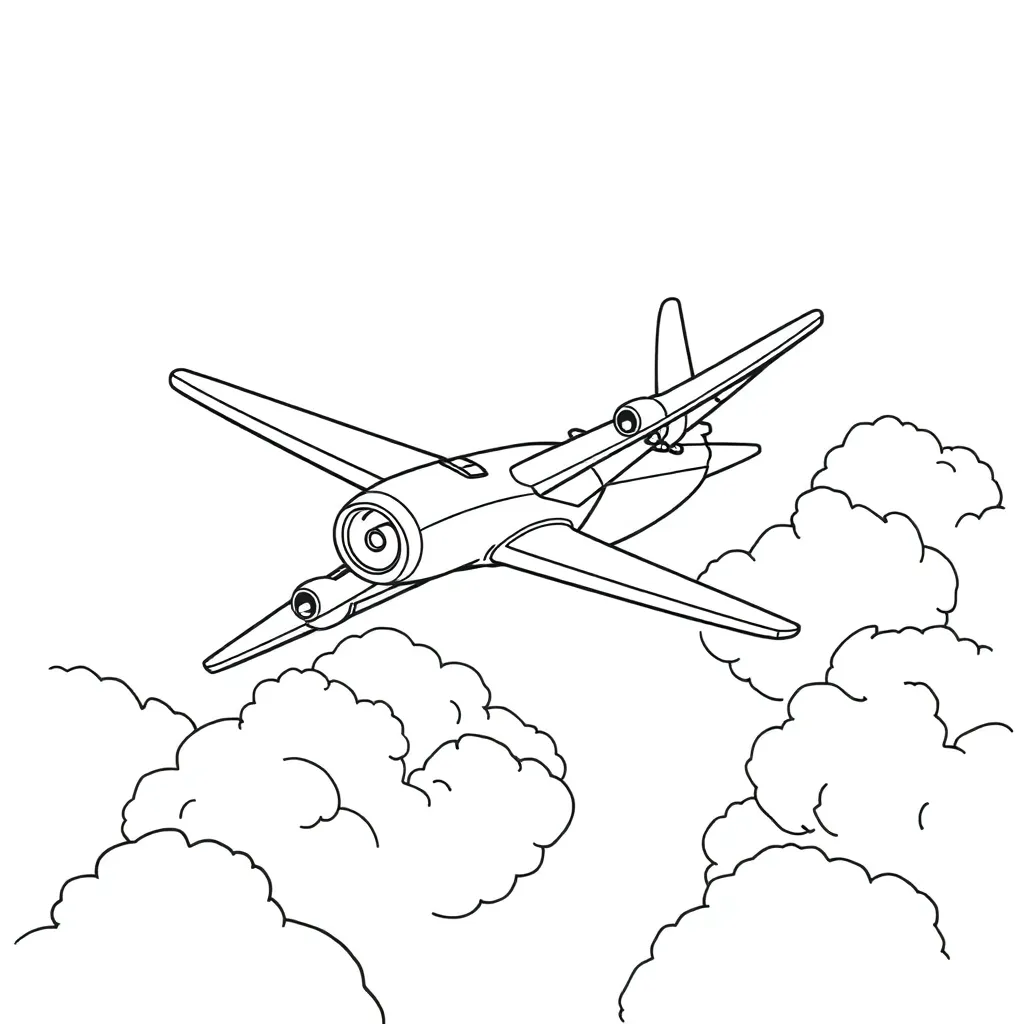 Airplane coloring page