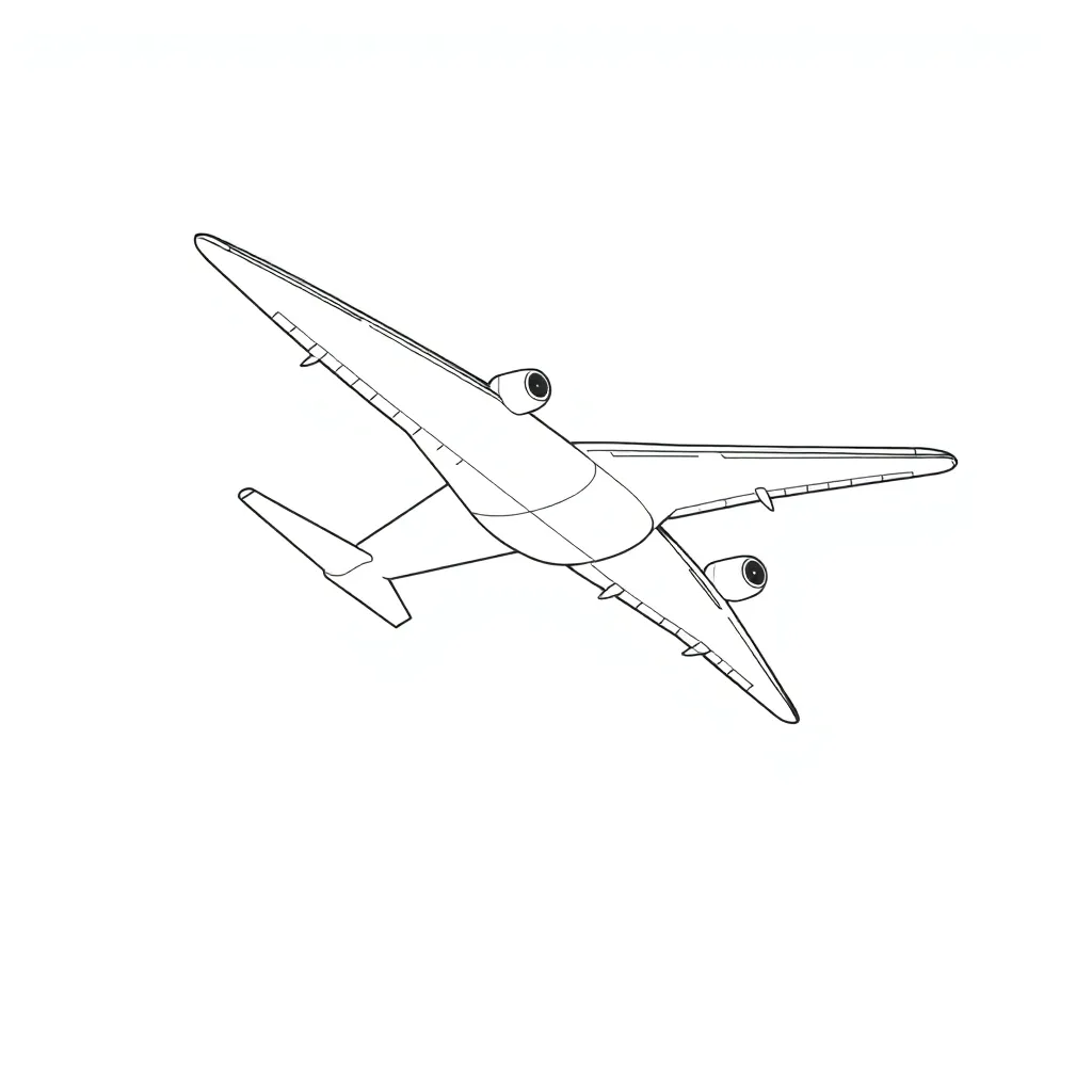 Airplane coloring page