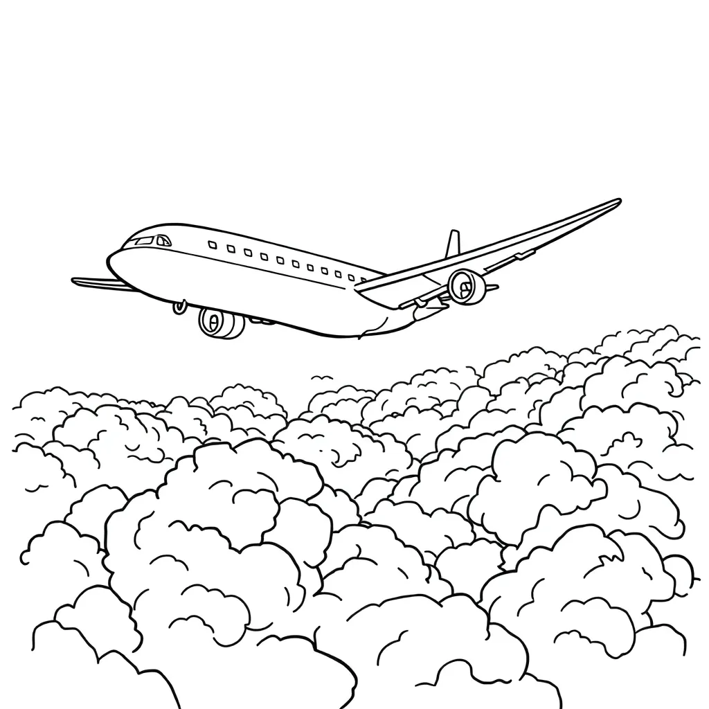 Airplane coloring page