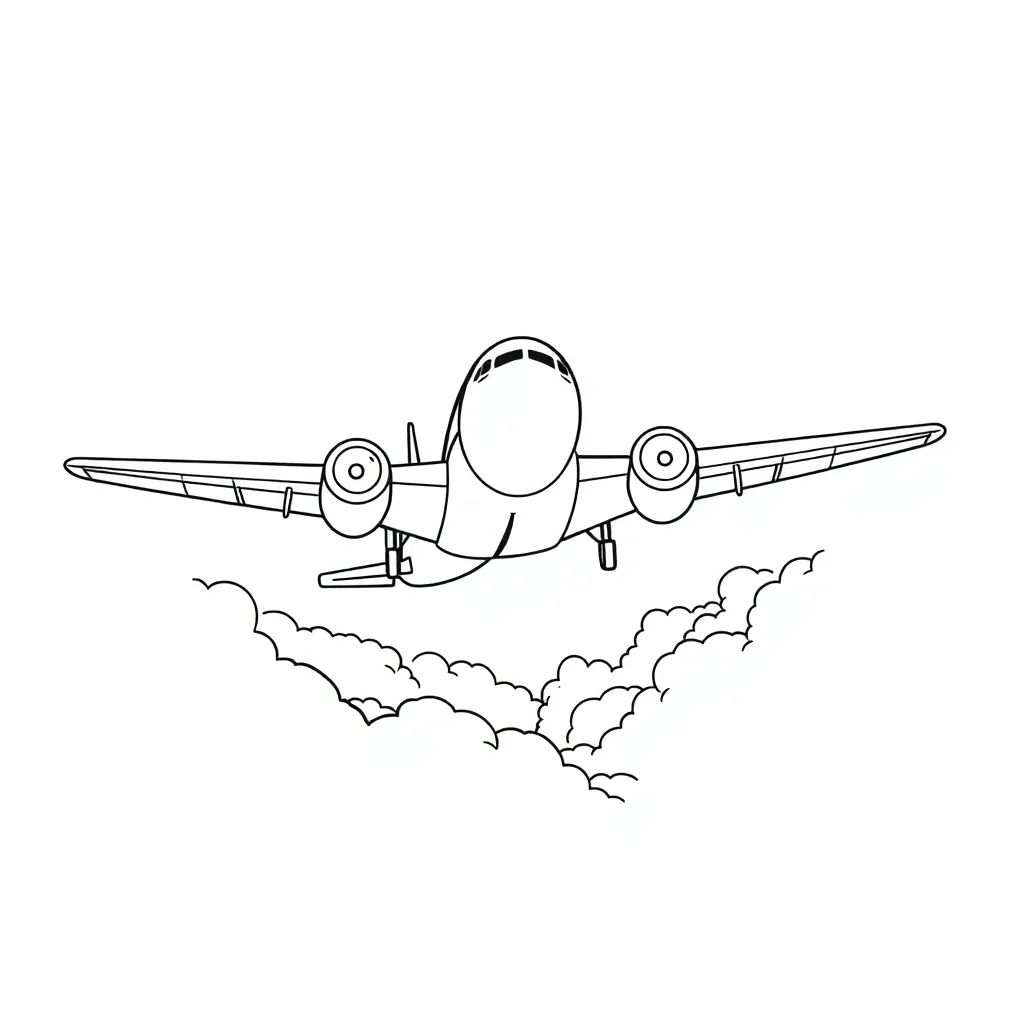 Airplane coloring page