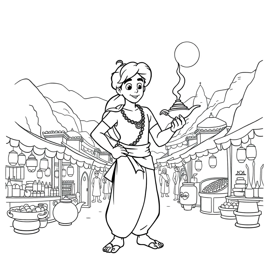 Aladdin coloring page