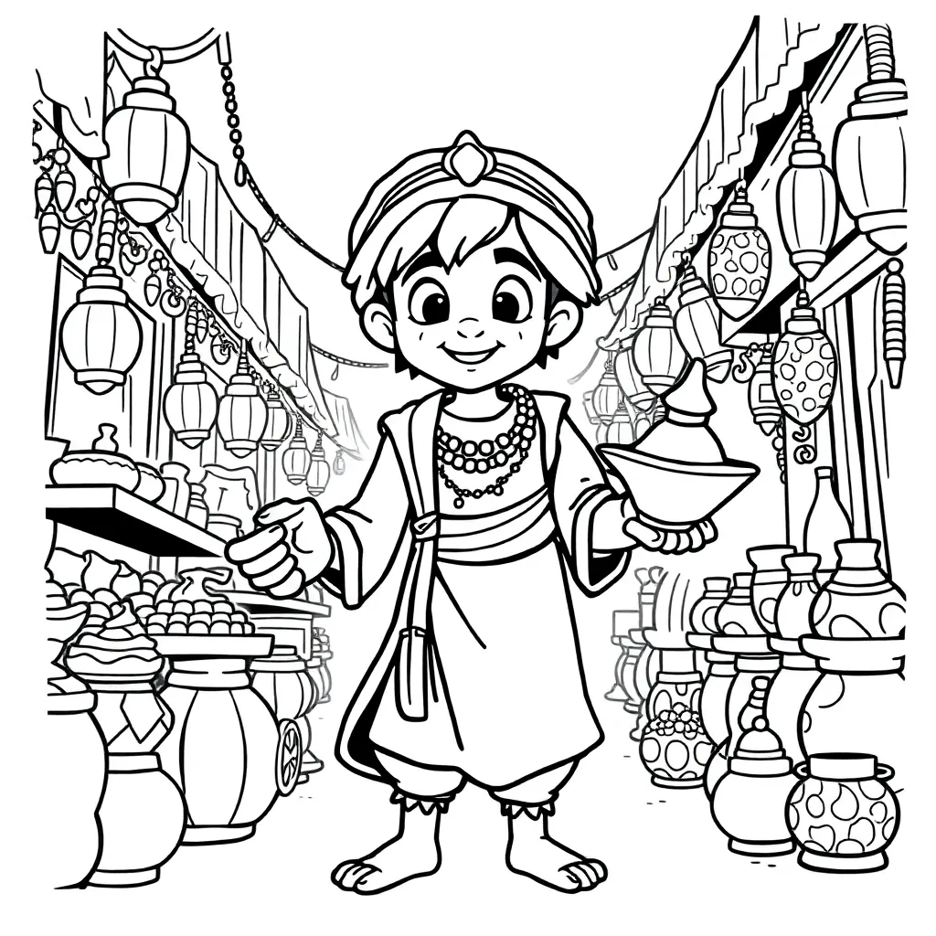 Aladdin coloring page