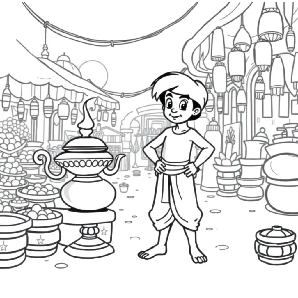 Aladdin coloring page