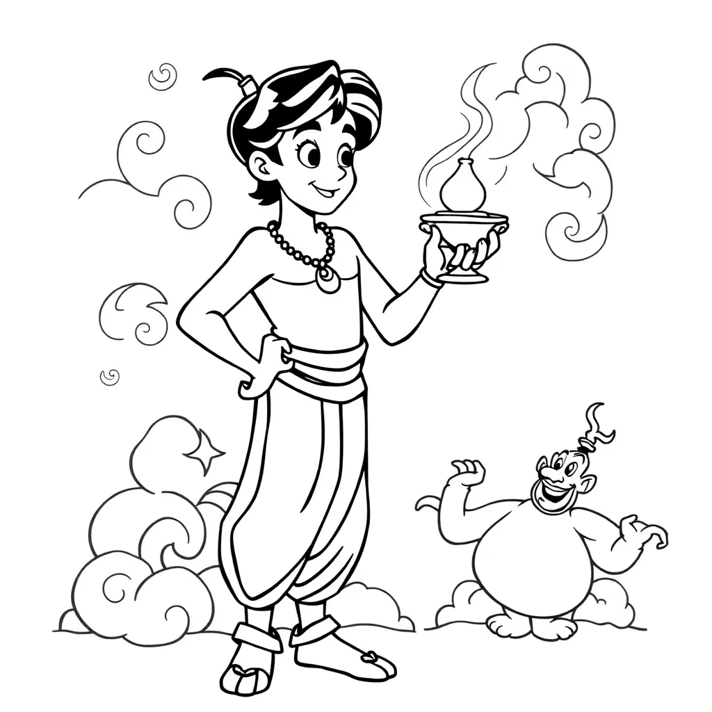 Aladdin coloring page