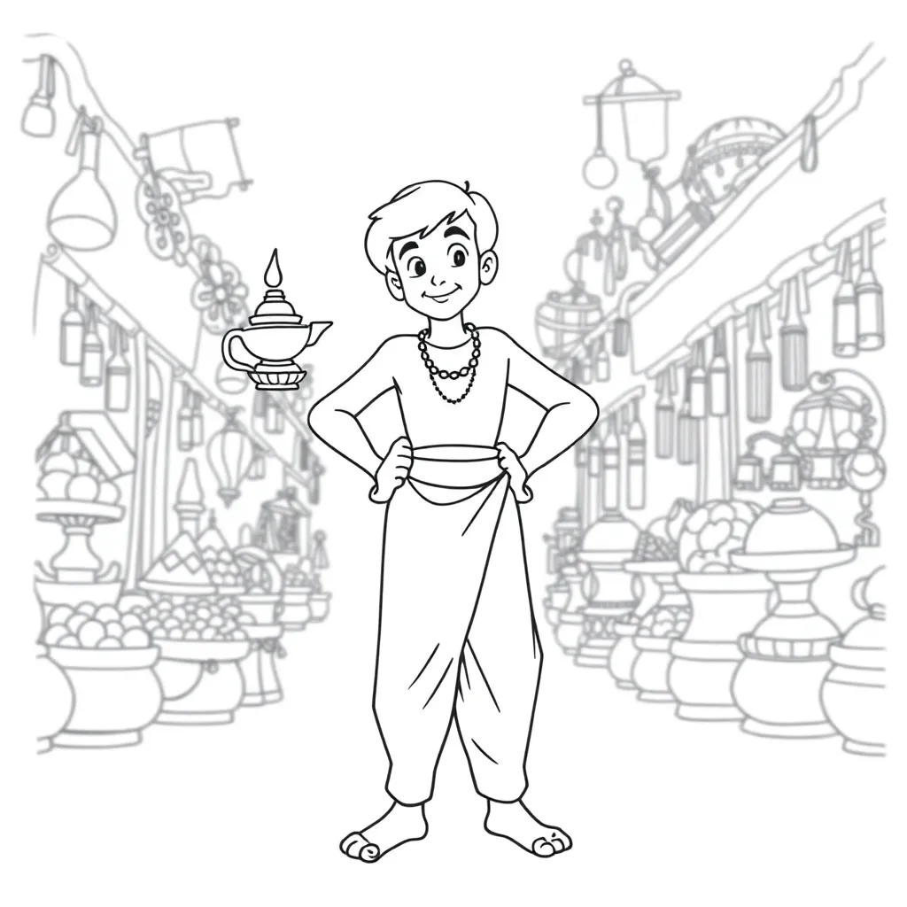 Aladdin coloring page