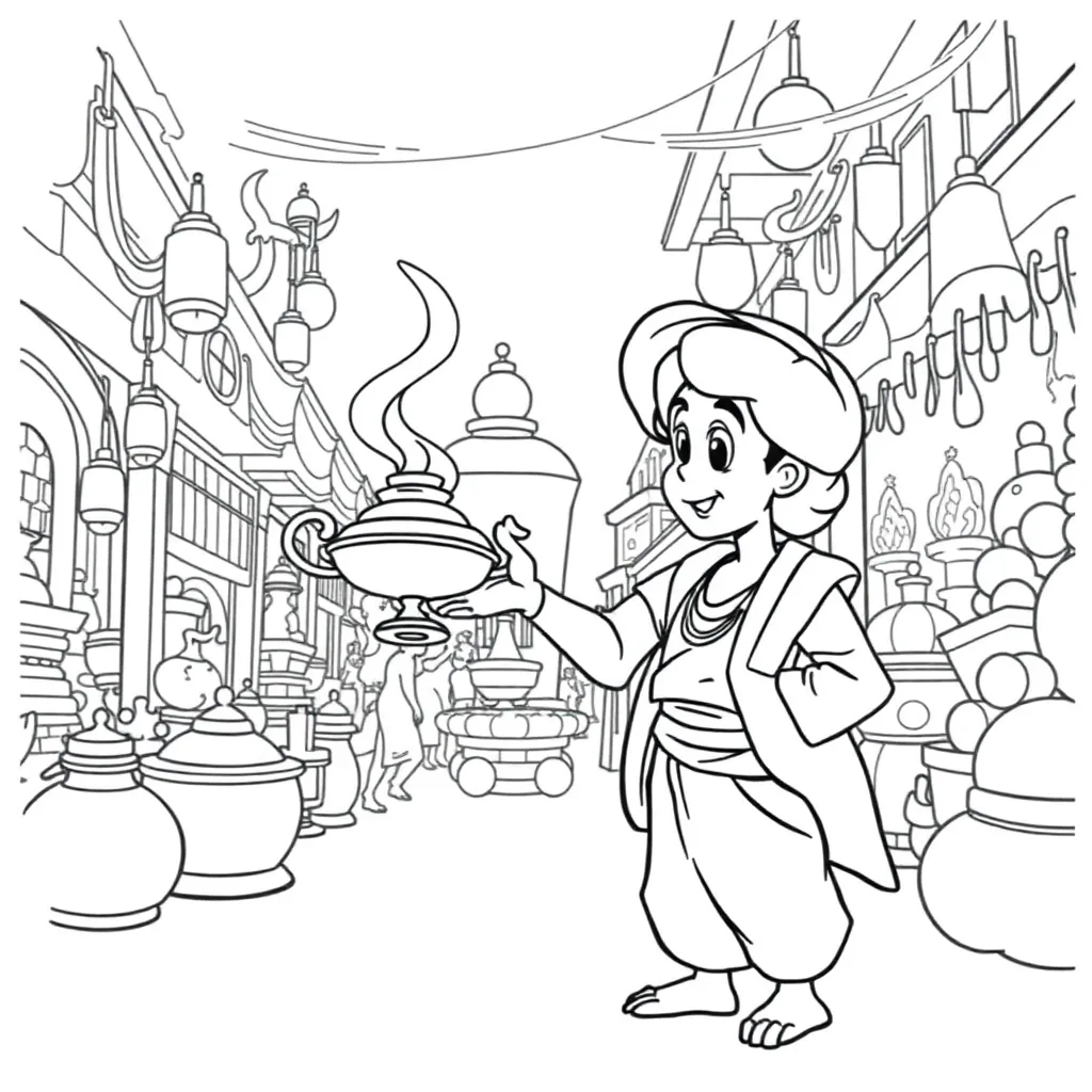 Aladdin coloring page
