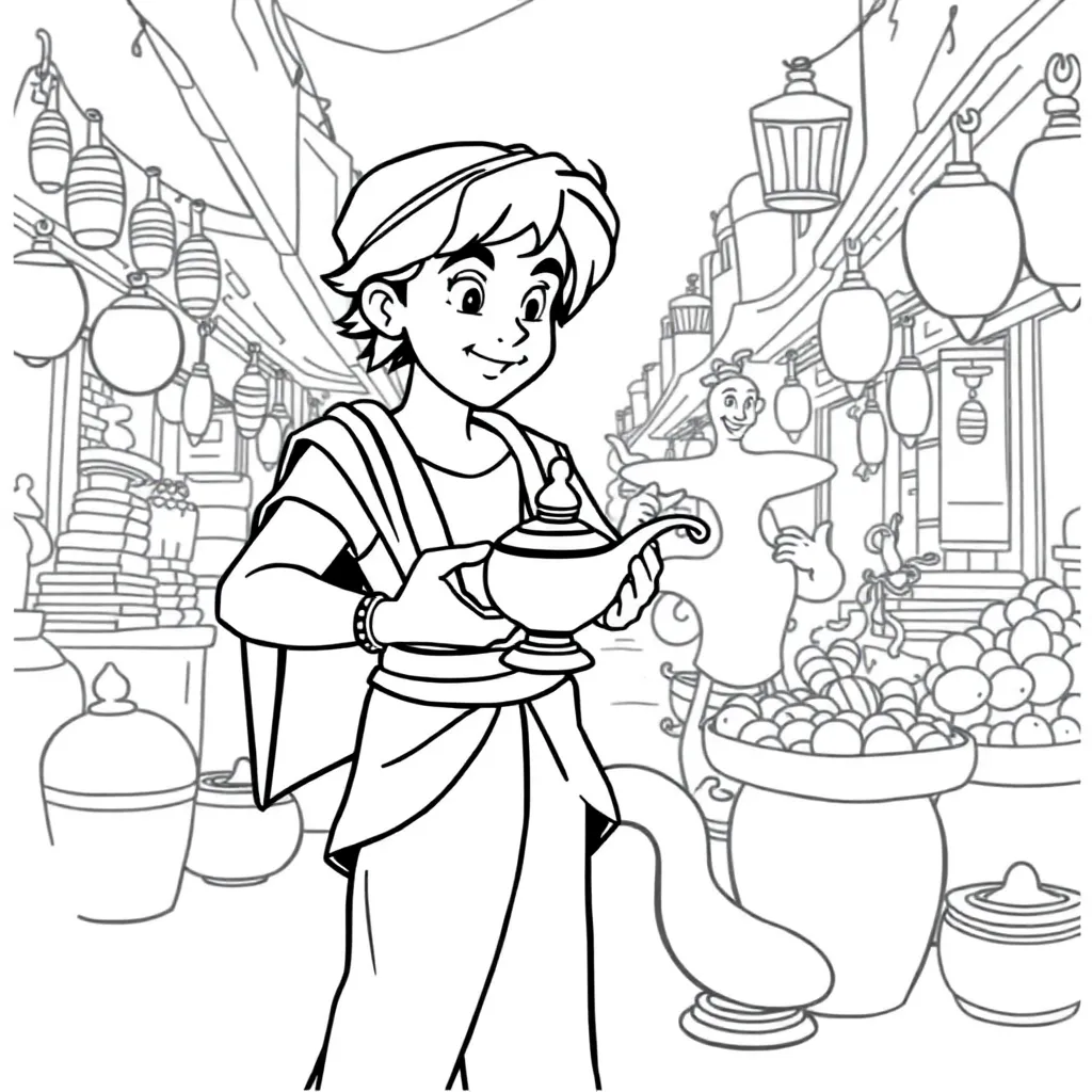 Aladdin coloring page