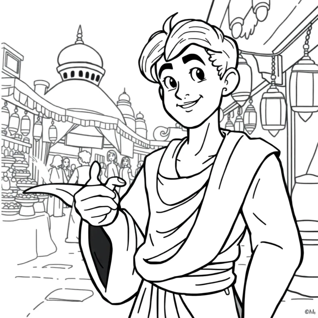 Aladdin coloring page
