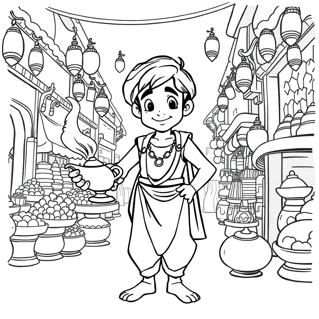 Aladdin coloring page