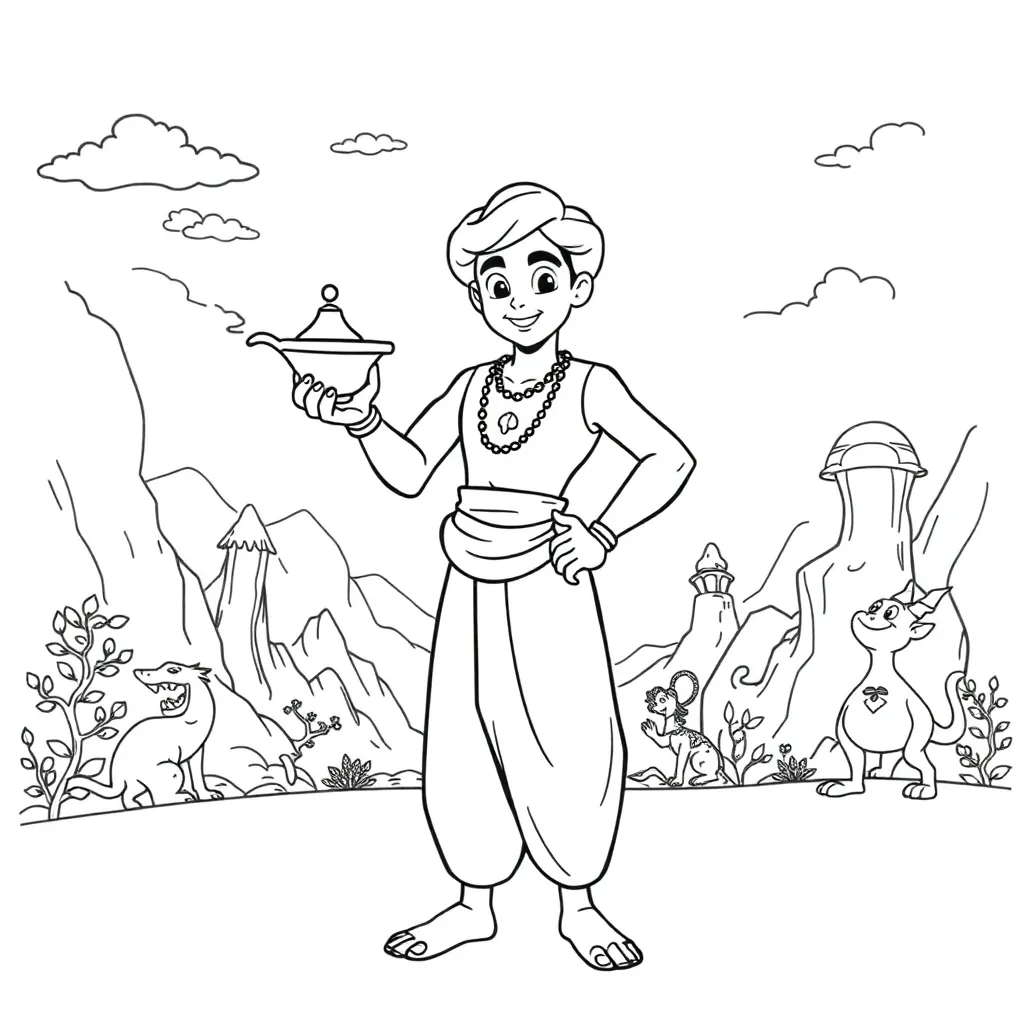 Aladdin coloring page