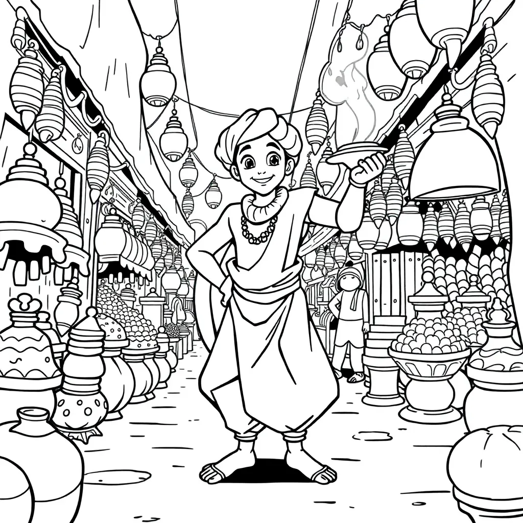 Aladdin coloring page
