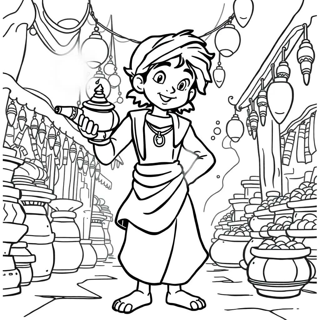 Aladdin coloring page