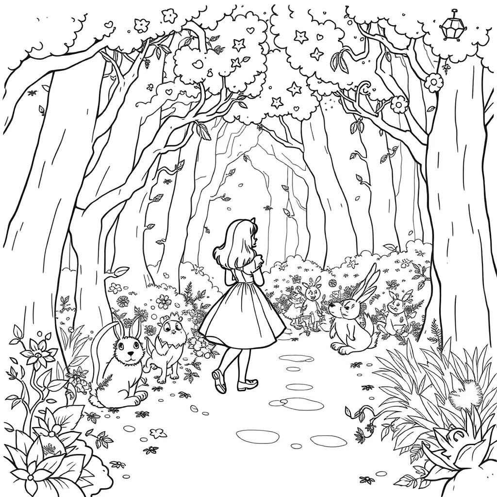 Alice In Wonderland coloring page