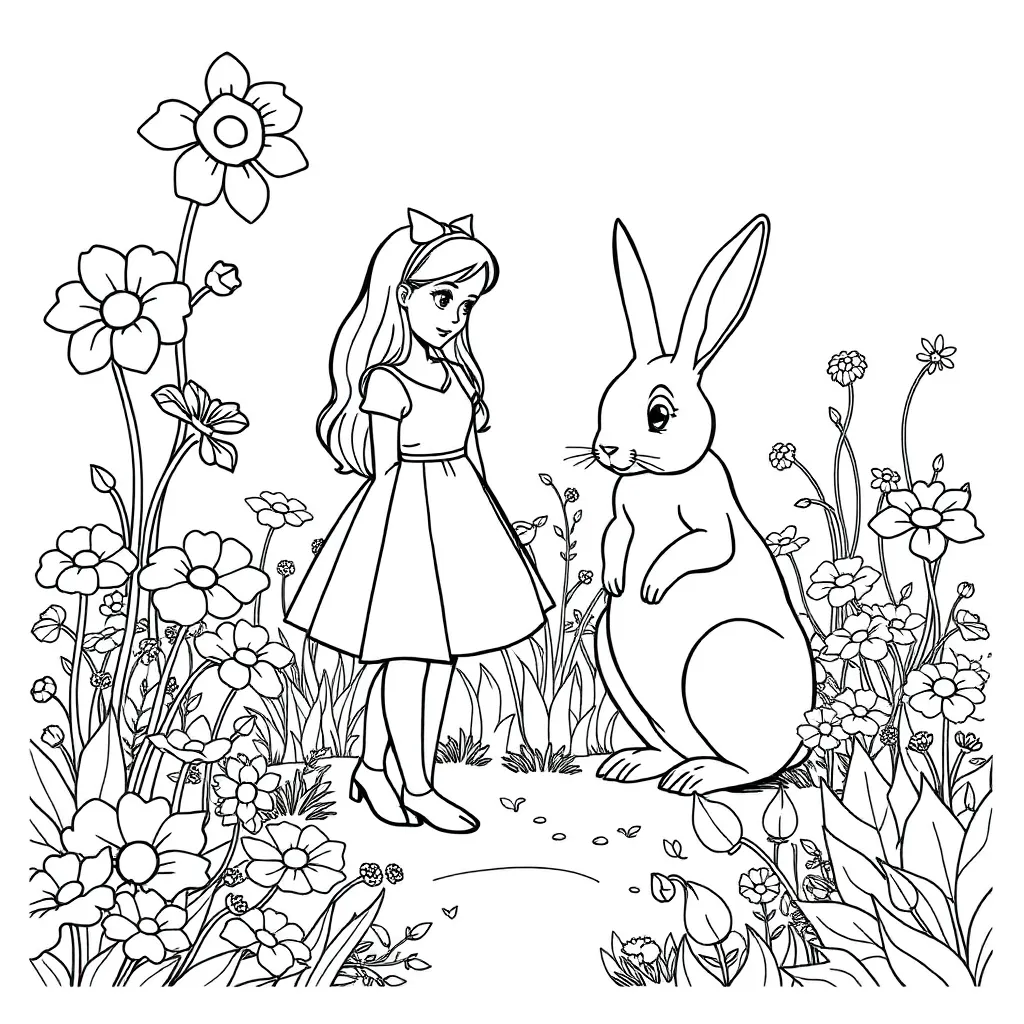 Alice In Wonderland coloring page