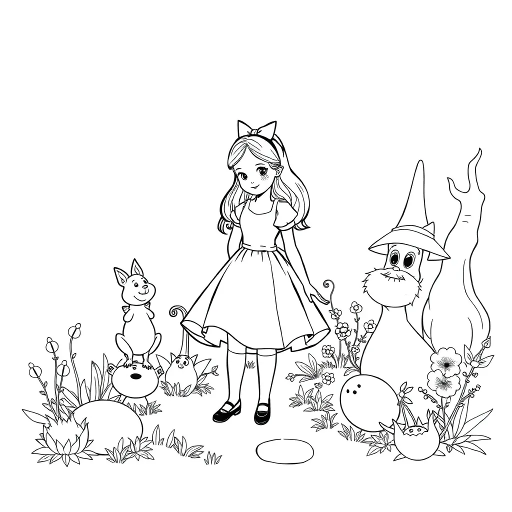 Alice In Wonderland coloring page