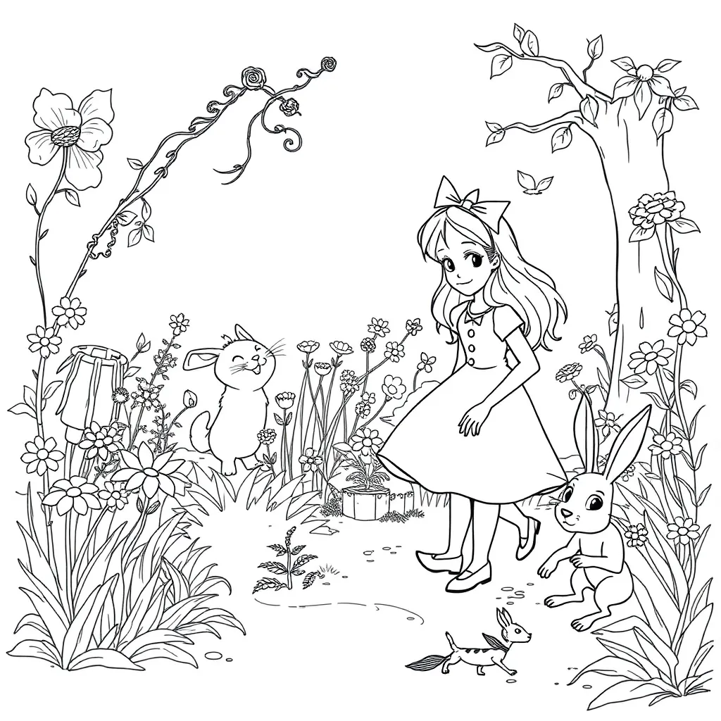 Alice In Wonderland coloring page