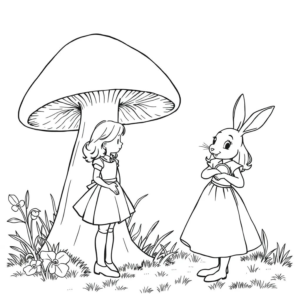 Alice In Wonderland coloring page