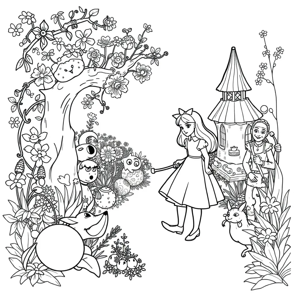 Alice In Wonderland coloring page