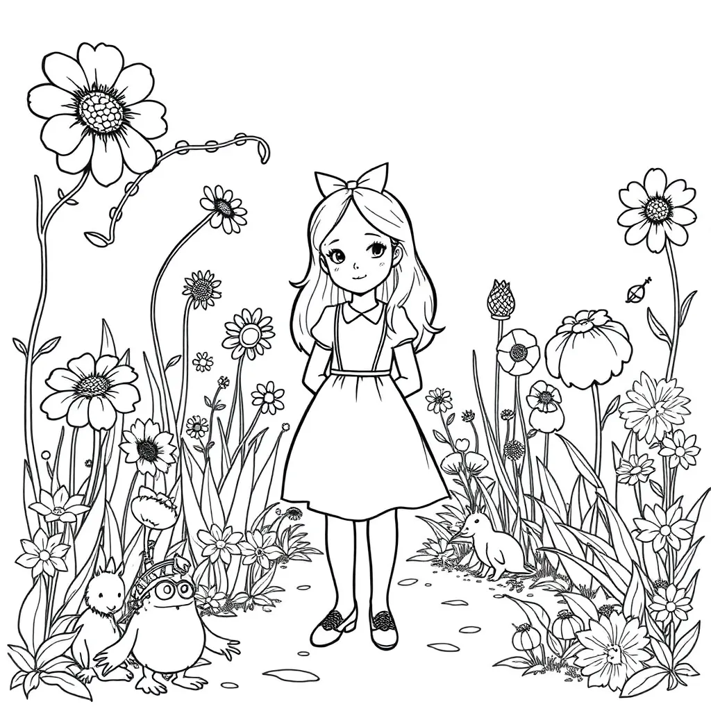 Alice In Wonderland coloring page