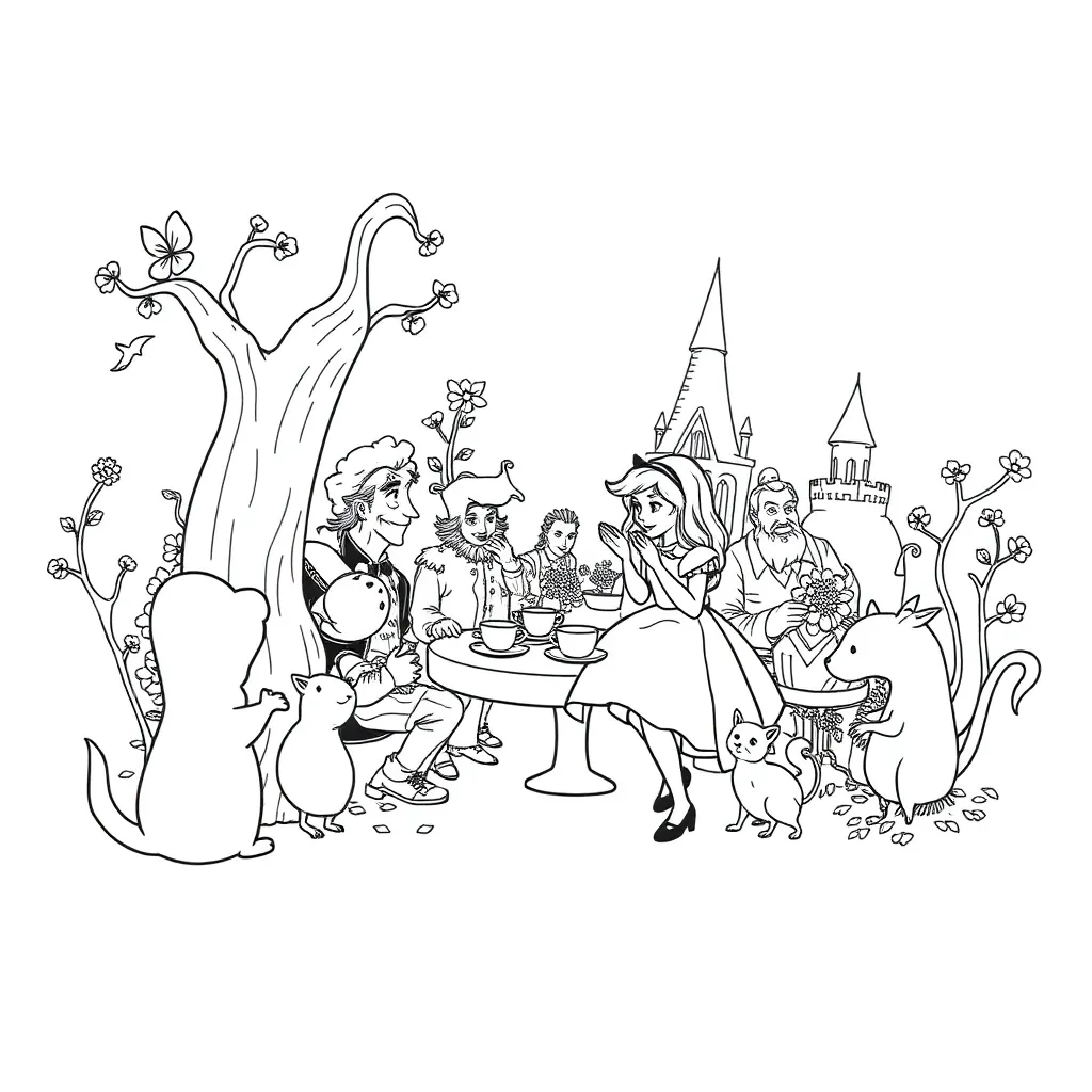 Alice In Wonderland coloring page