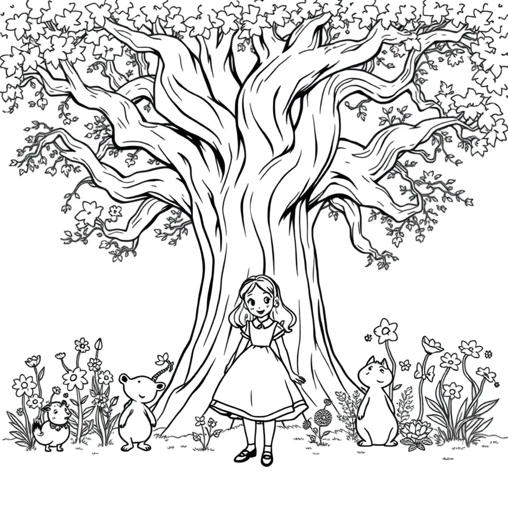 Alice In Wonderland coloring page