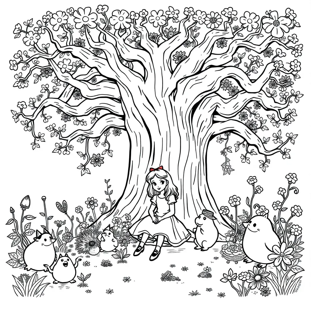 Alice In Wonderland coloring page