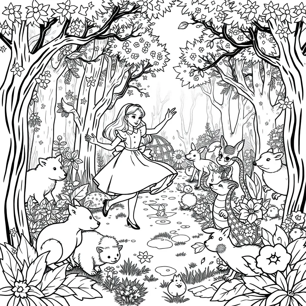 Alice In Wonderland coloring page