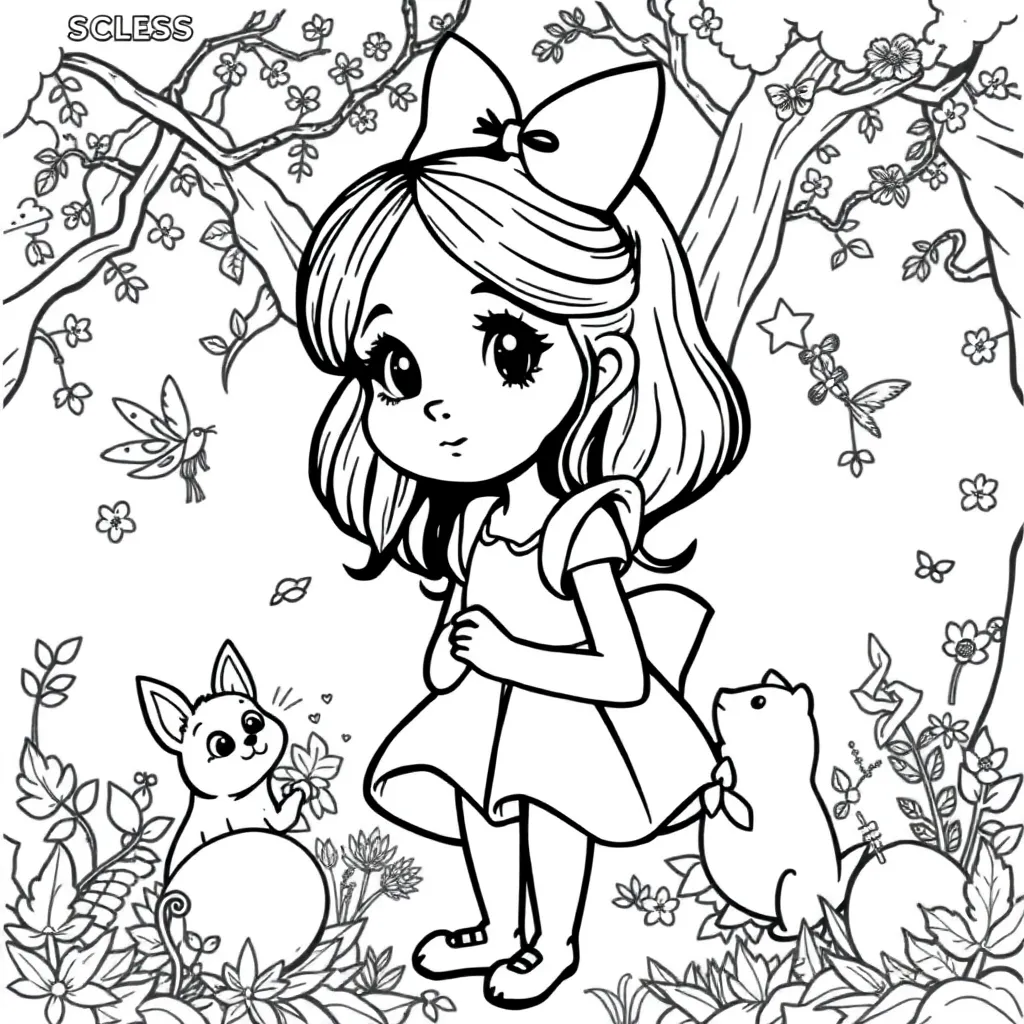 Alice In Wonderland coloring page