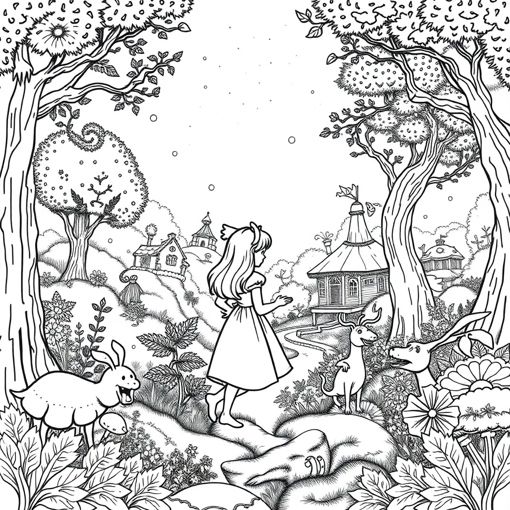Alice In Wonderland coloring page