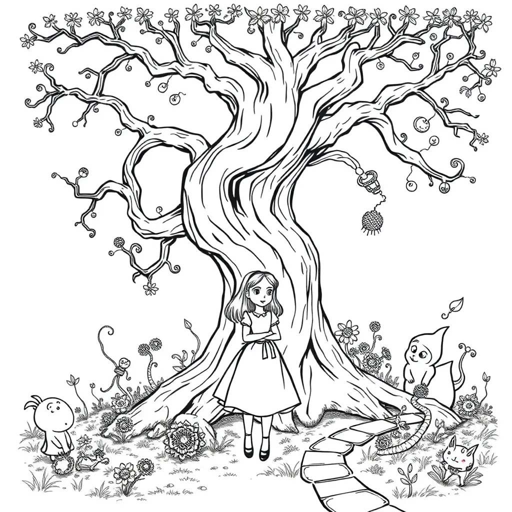 Alice In Wonderland coloring page