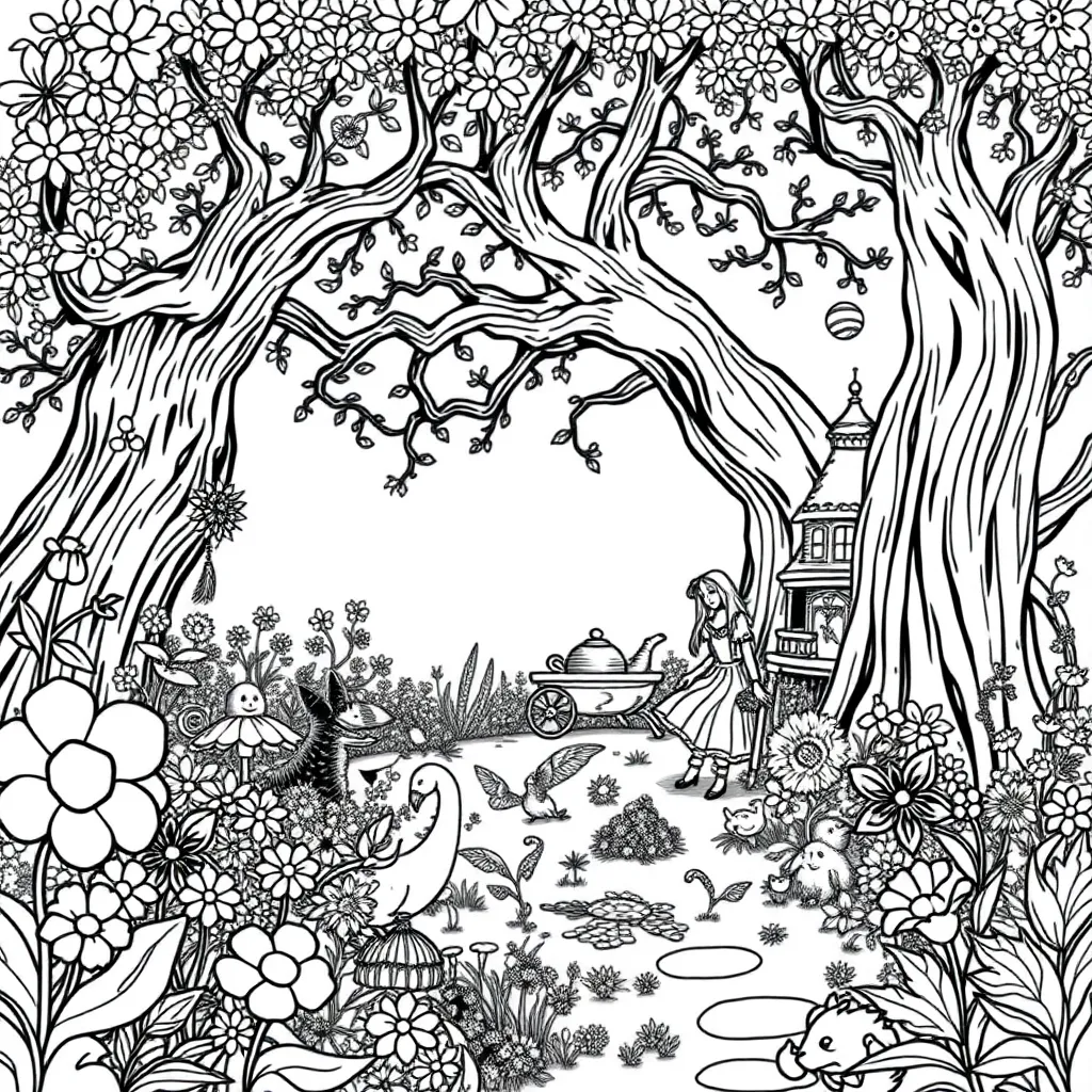 Alice In Wonderland coloring page
