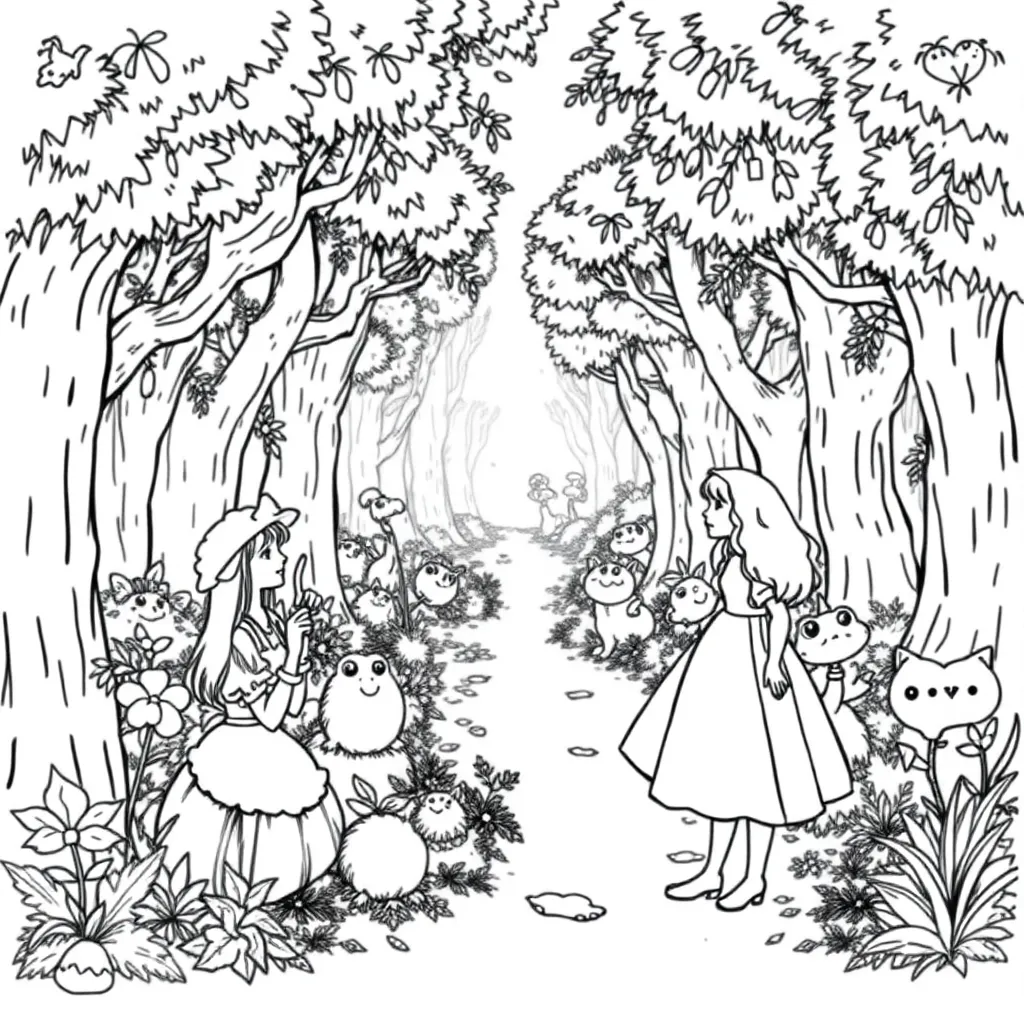 Alice In Wonderland coloring page