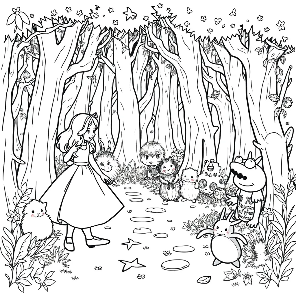 Alice In Wonderland coloring page