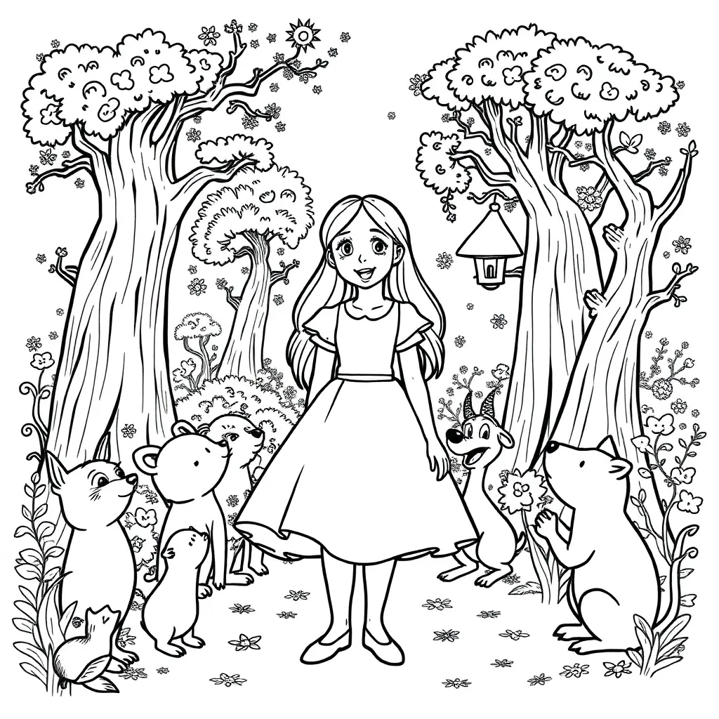 Alice In Wonderland coloring page