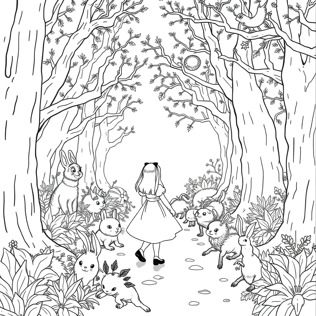 Alice In Wonderland coloring page