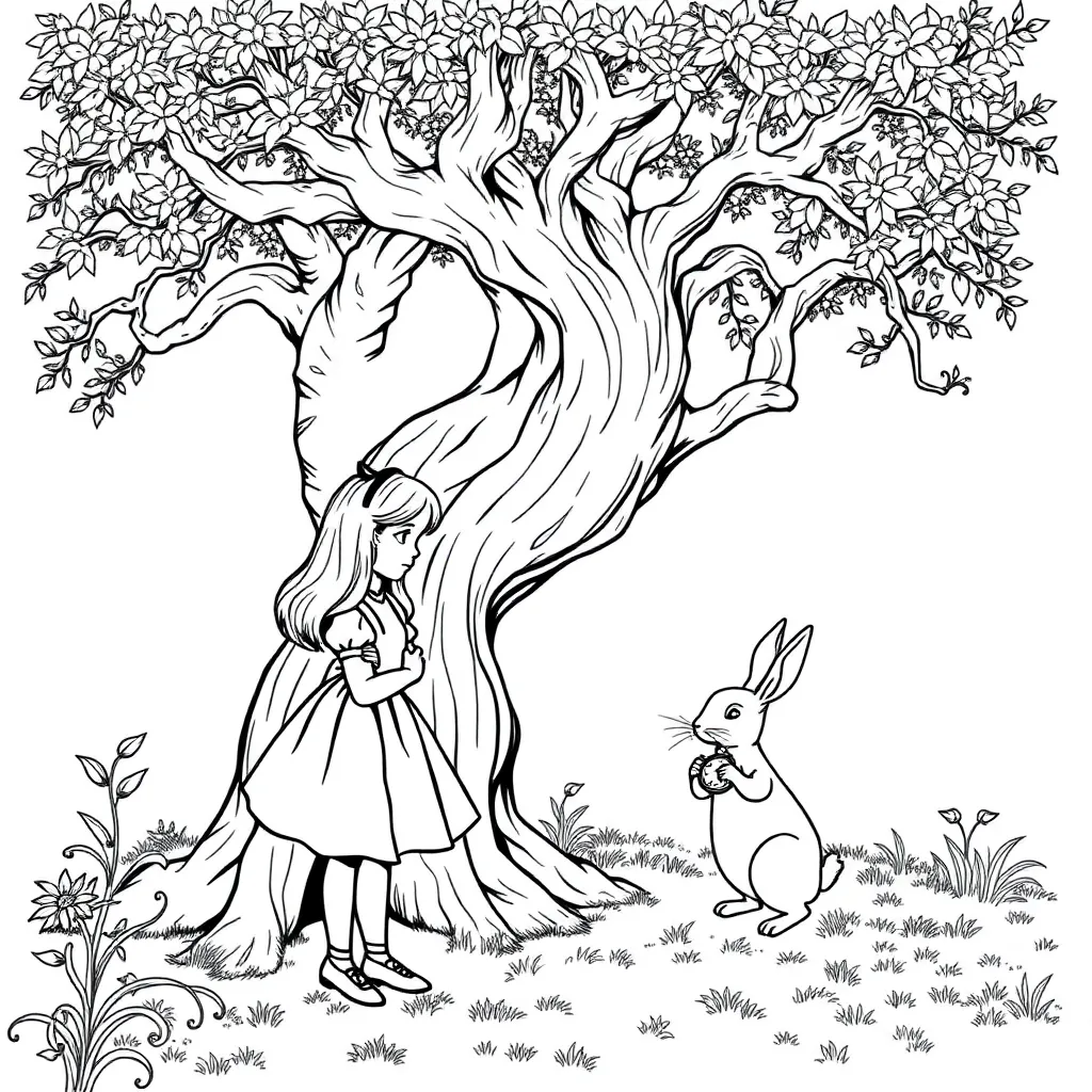 Alice In Wonderland coloring page