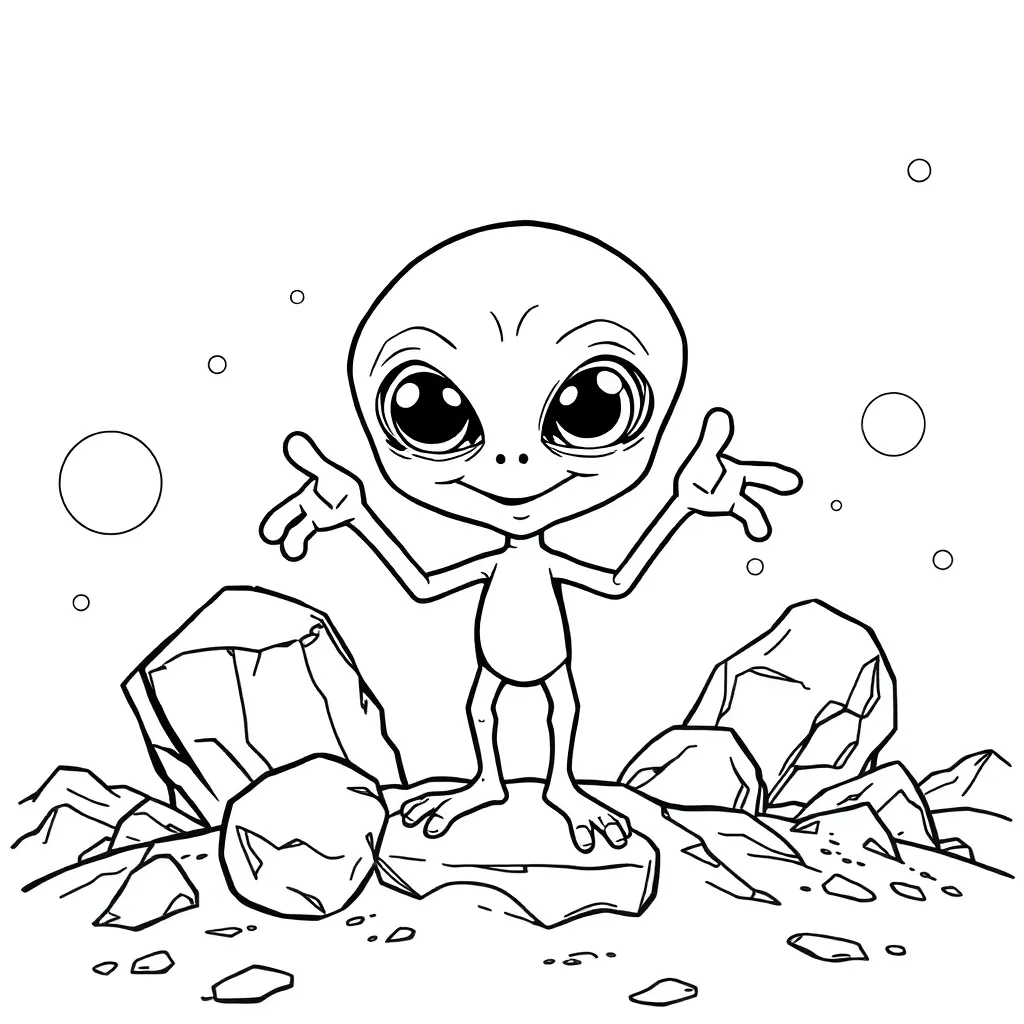 Alien coloring page
