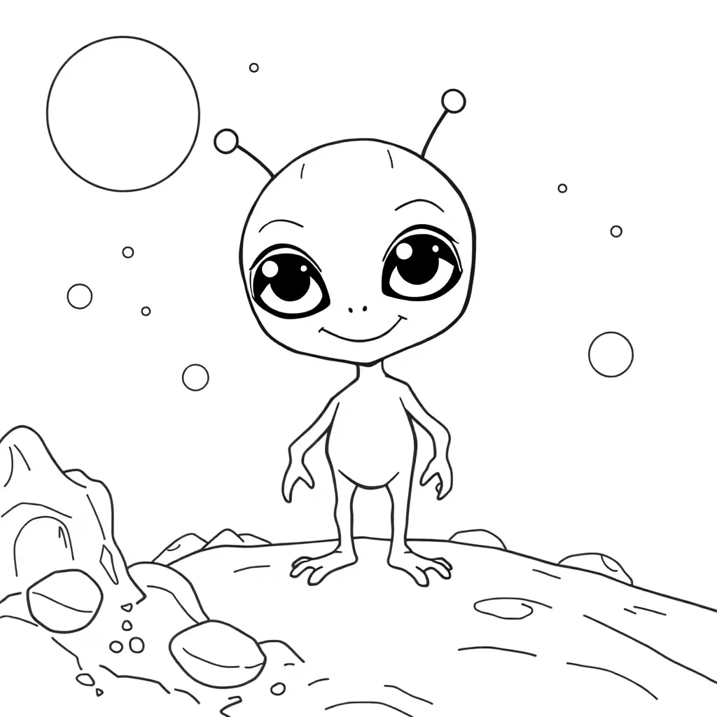 Alien coloring page