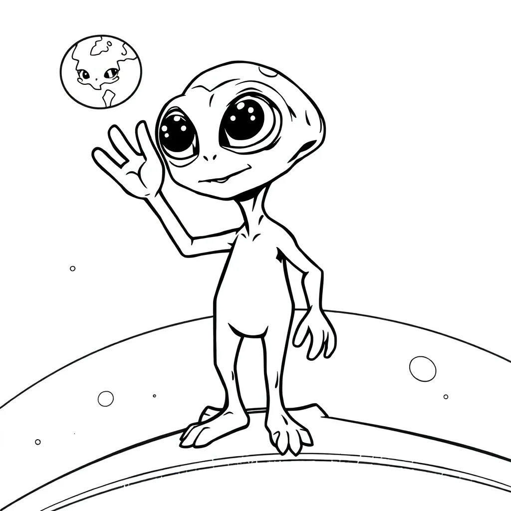 Alien coloring page