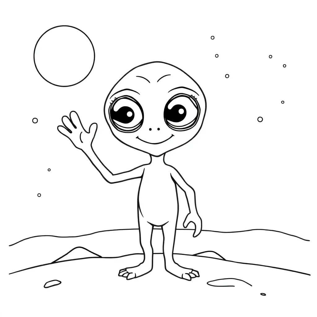 Alien coloring page