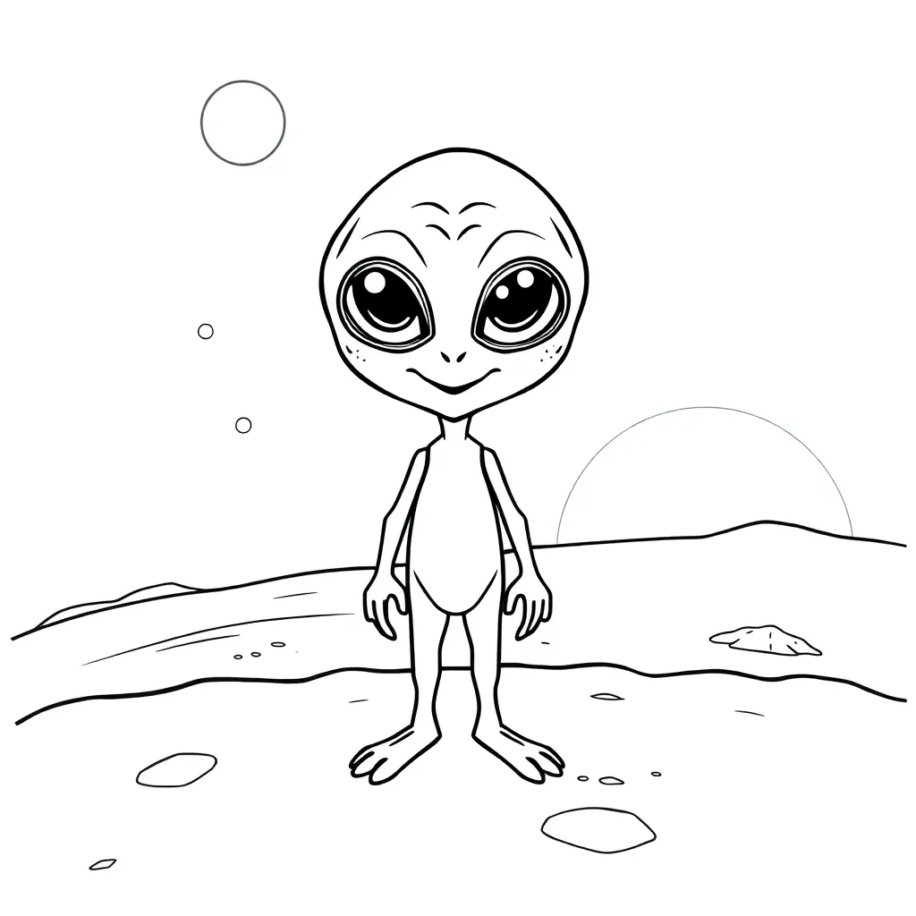 Alien coloring page