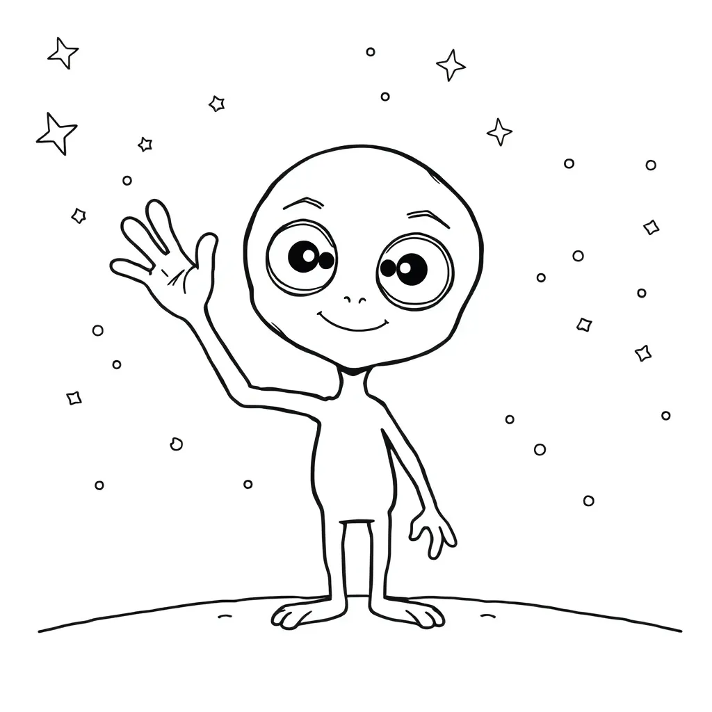 Alien coloring page
