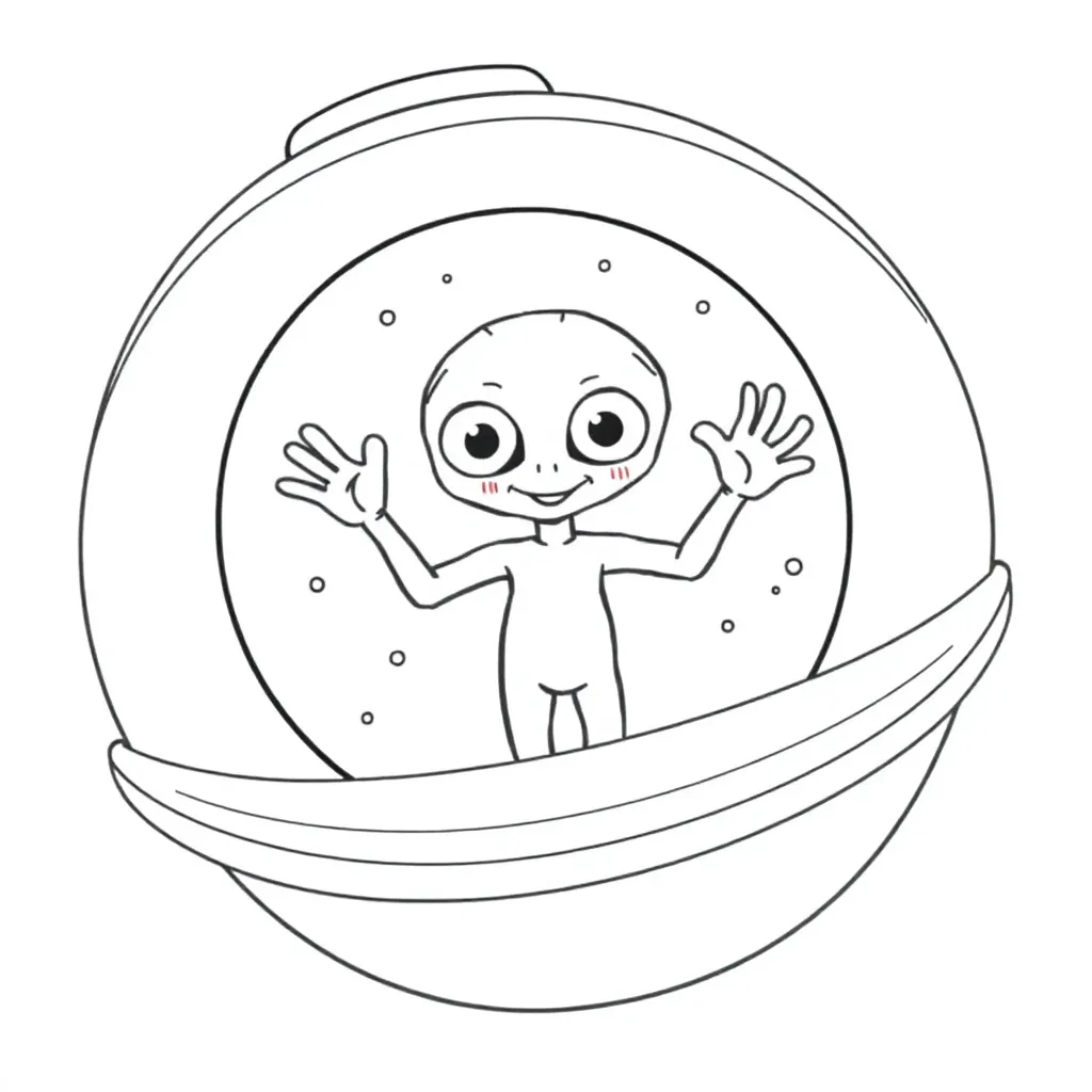 Alien coloring page