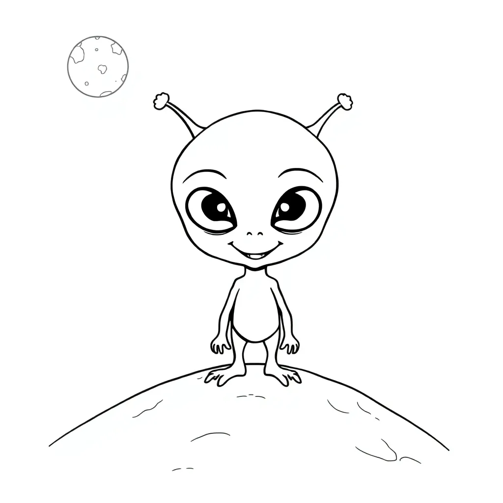 Alien coloring page