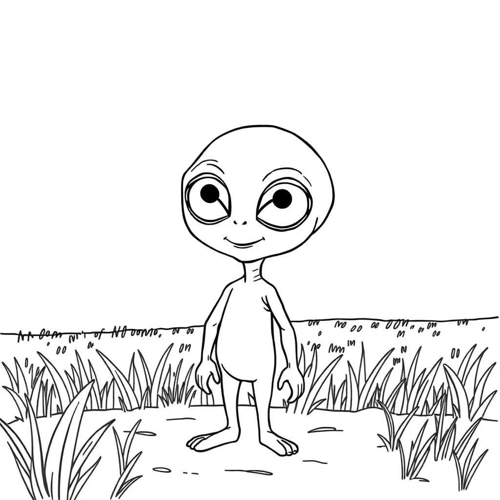 Alien coloring page