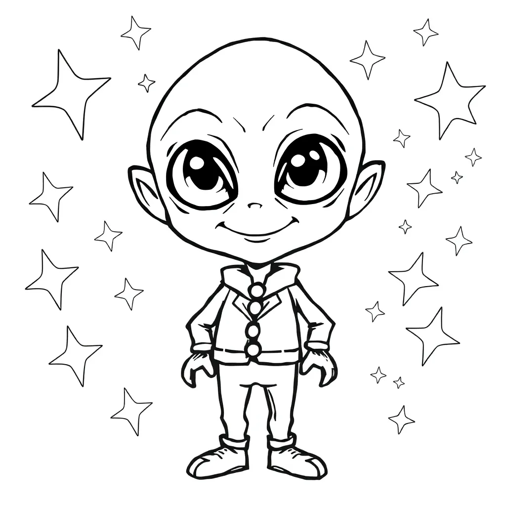 Alien coloring page