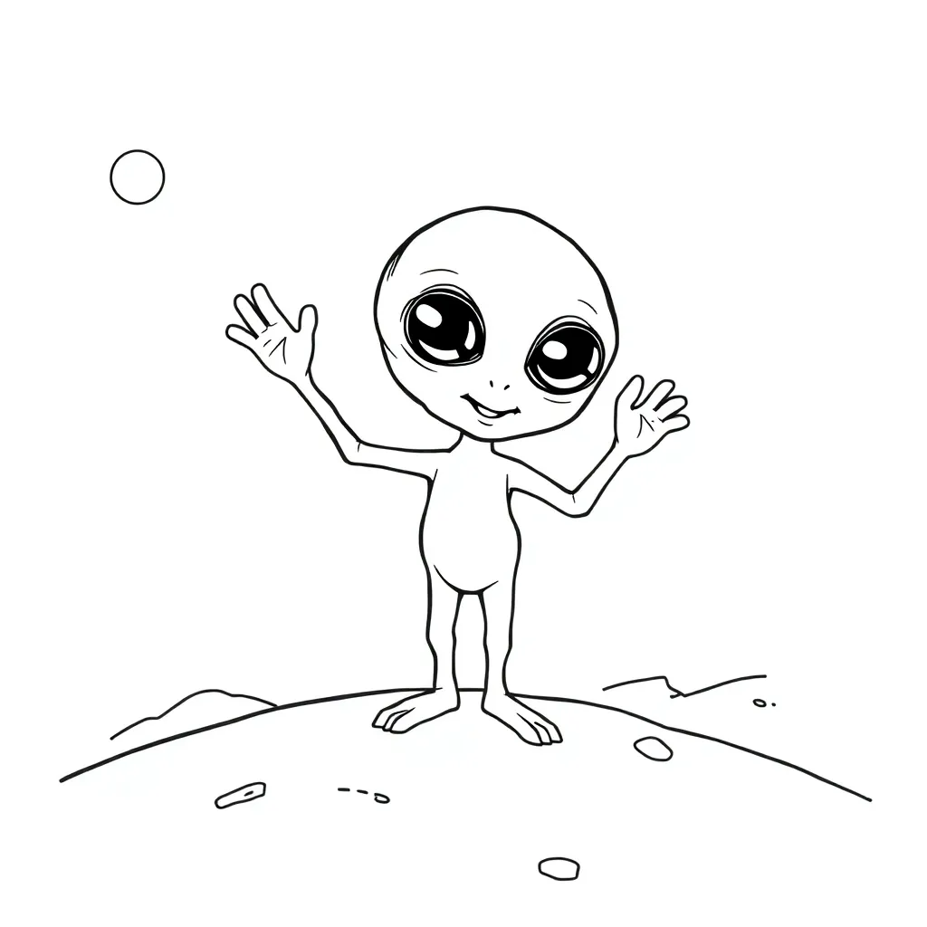 Alien coloring page
