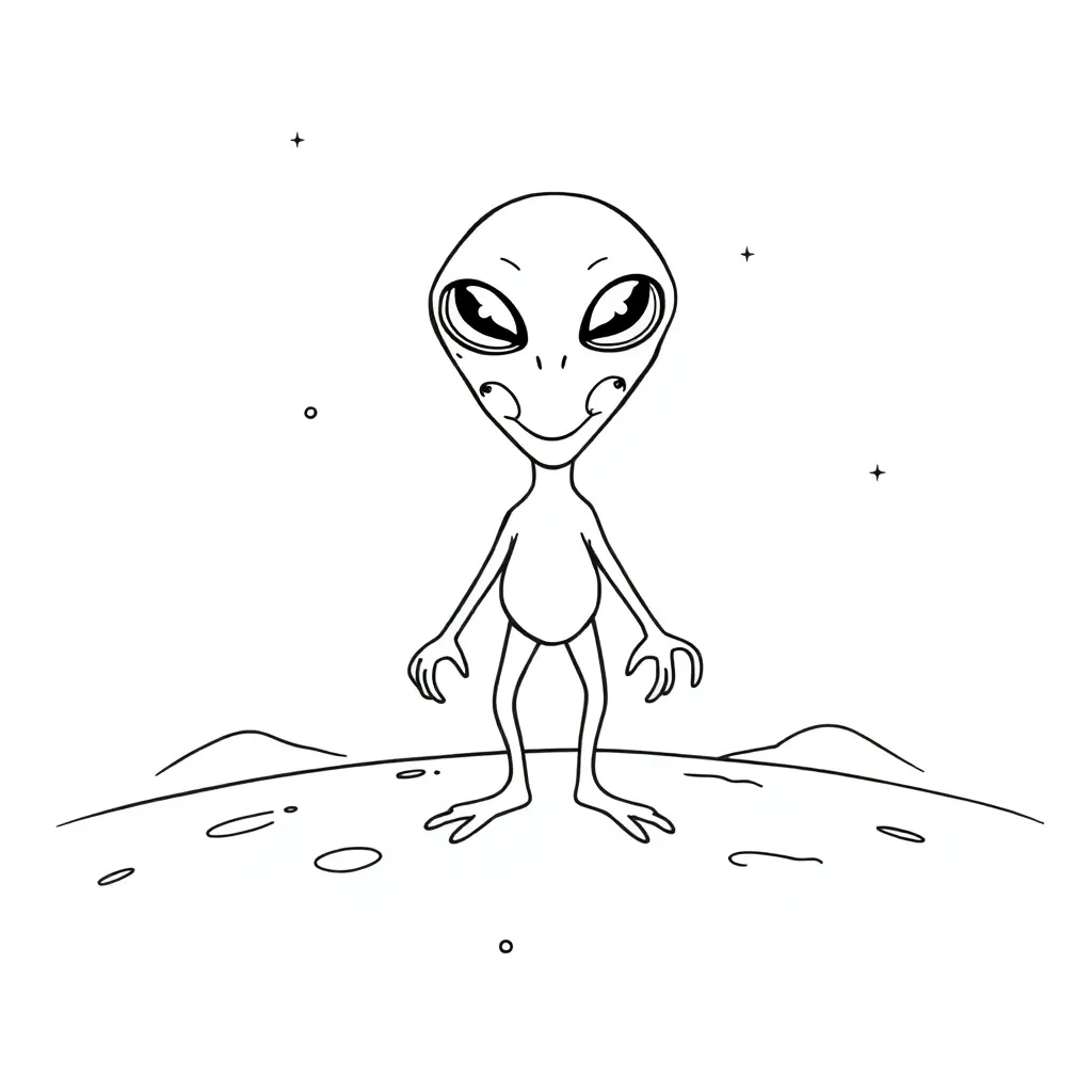 Alien coloring page