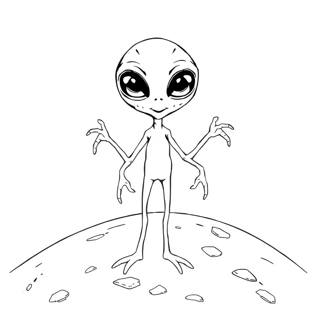 Alien coloring page